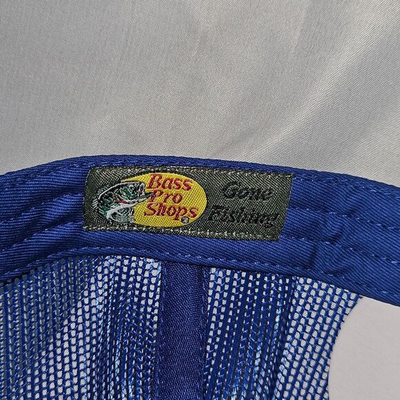 Bass Pro Shops Blue Trucker Hat Mesh Snapback - Picture 5 of 7